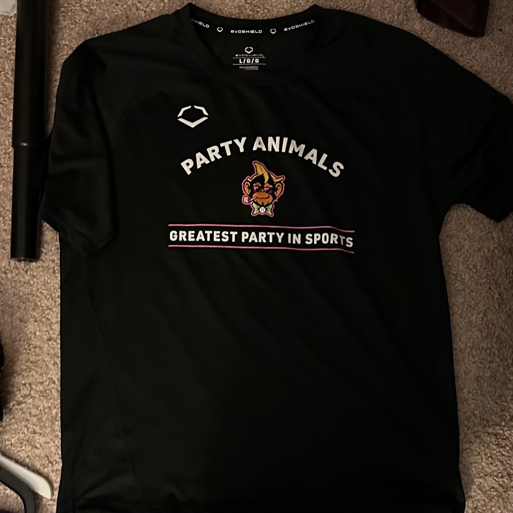Party Animals Baseball Black Athletic Shirt from the Banana Ball League